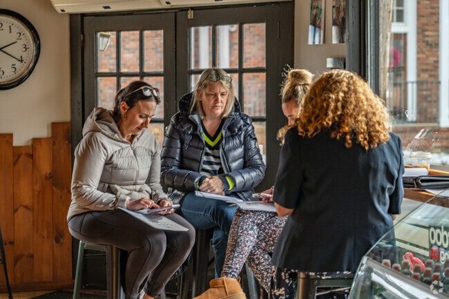 Brooskerdoo Coffee is a local hangout spot for friends and colleagues.