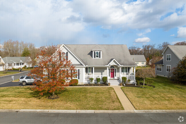 Homes in Selbyville sit on large plots of land.