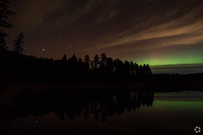 Aurora lights can grace the skies over Hot Springs, South Dakota, making every night special.
