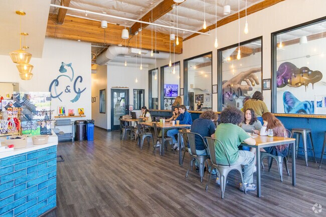 Cat & Craft café near Rancho Carrillo offers cozy seating and specialty coffee.