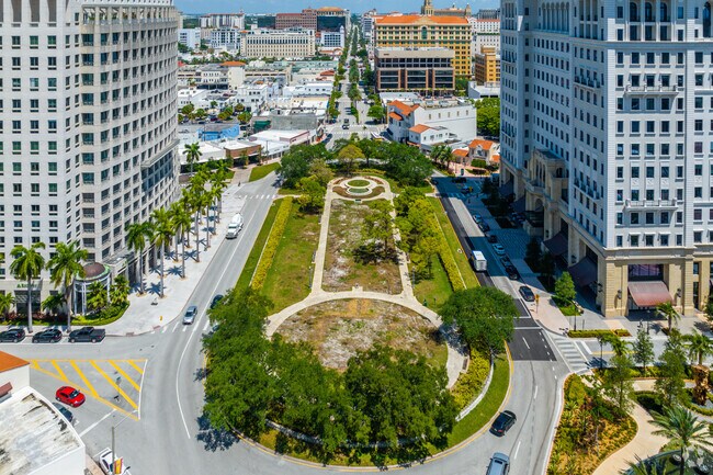Ponce De Leon Circle Park offers a peaceful green space in the heart of Downtown Gables.