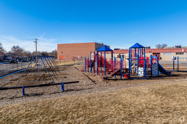 The playground at Meadow Community school in Thornton, Colorado.