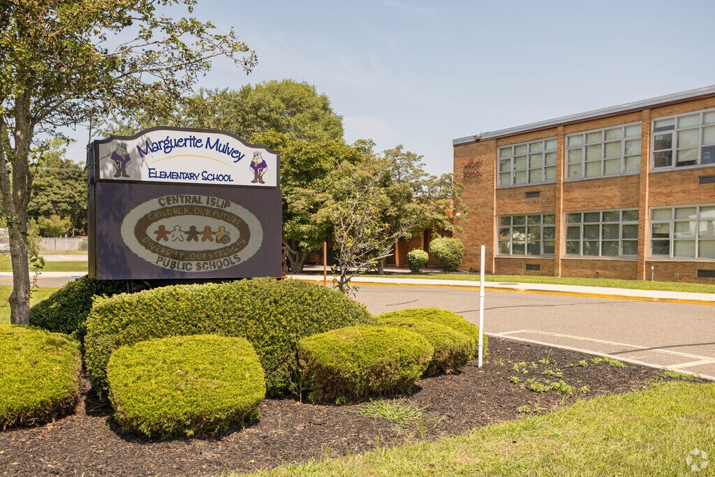 The Marguerite Mulvey Elementary School's mascot is a friendly Bulldog.