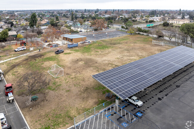 The sports fields at Jefferson Elementary School in Fresno.