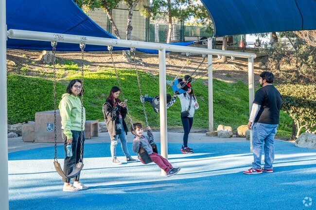 There are swings that children will enjoy at Dinosaur Park in Laguna Hills.