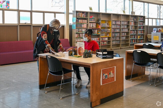 Children enjoy learning at the Chaney Detroit Public Library in Grandmont.