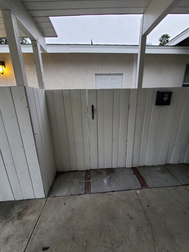 Gate to studio patio