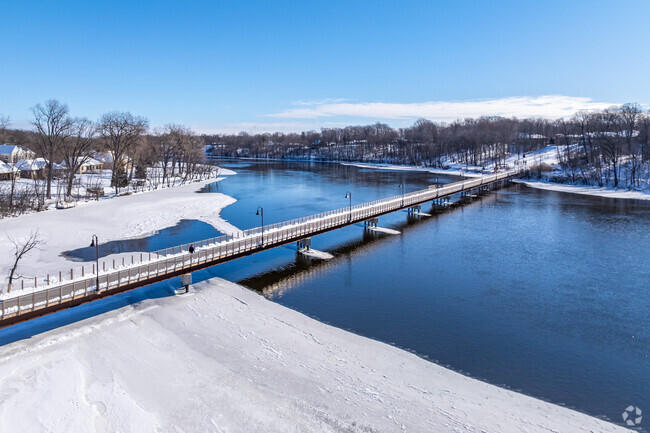 The Nelson Family Heritage Crossing at Heesakker Park near Kaukauna allows for an easy walk acrross the Fox River.