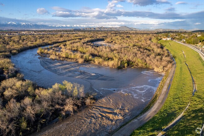 River flowing near Mira Loma, CA.