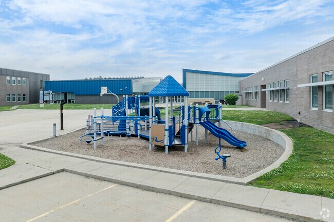 Carrie Busey Elementary School has a great playground for kids to play.