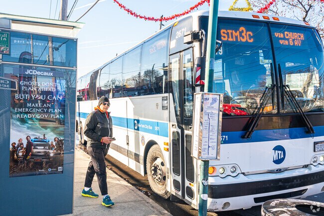 As a public transport method local often use bus which goes to Manhattan and Brooklyn.