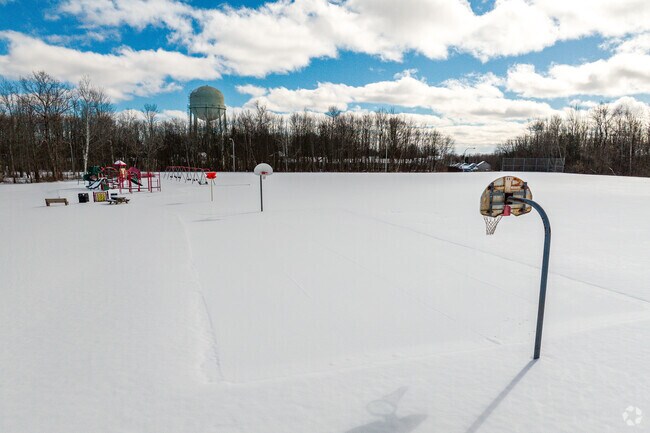 Granby Elementary School in Fulton has a basketball court next to the playground.