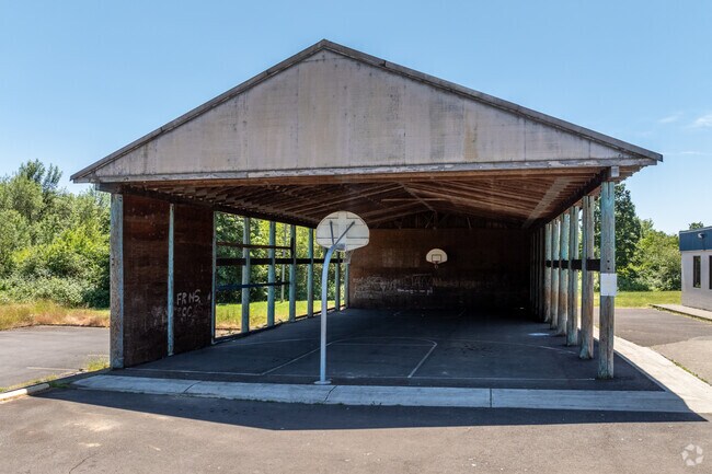 Fern Ridge Middle School has a covered basketball court for students to play on in Veneta.