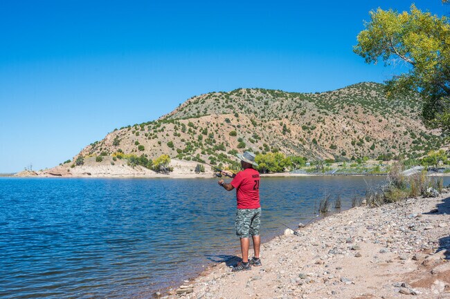 The Rio Grande crosses through the center of Española and is a popular spot for fishing.