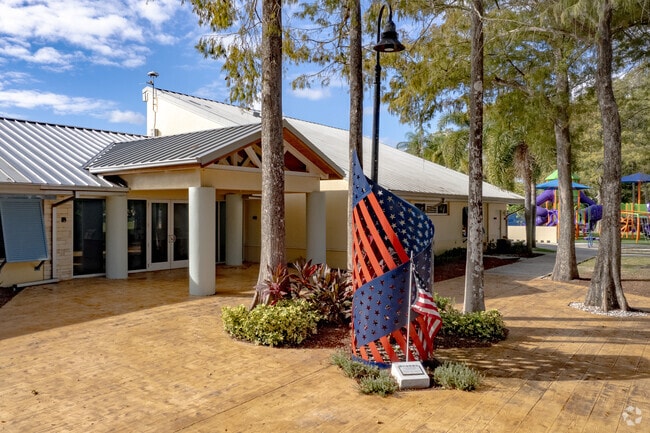 Welcome to the entrance of Veteran's Park in Lauderhill.