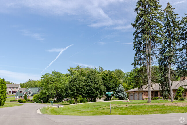 Dense tree cover surrounds homes on the west side of Otter Creek neighborhood.