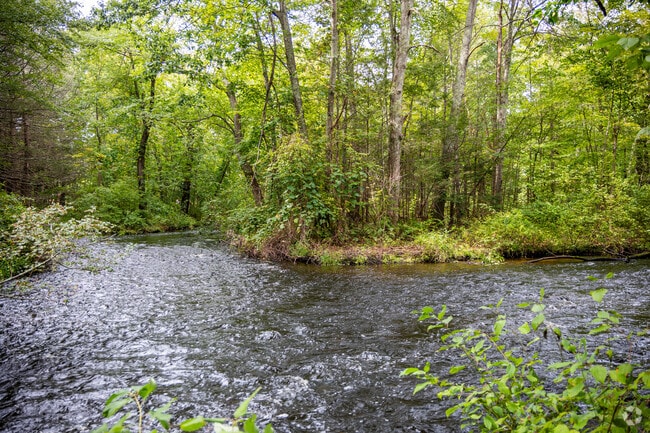 A portion of the Assabet River as it runs through the open space in Chapinville.