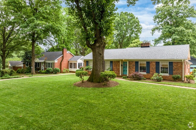 A 1970s brick ranch-style home in Ashbrook-Clawson Village.