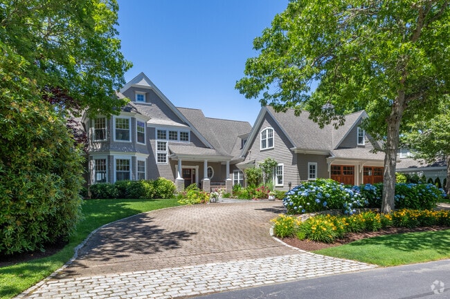 Perfectly manicured foliage surrounds the homes of New Seabury-Popponesset Island.