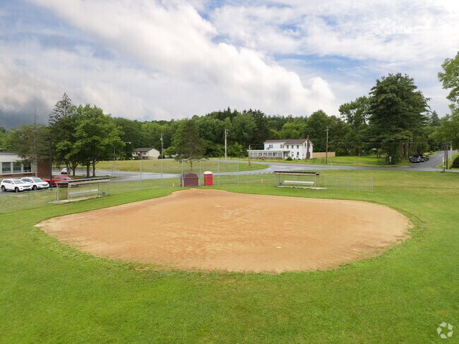 A baseball diamond to learn the American past time on.