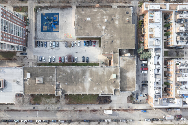 Manierre Elementary School seen from above.