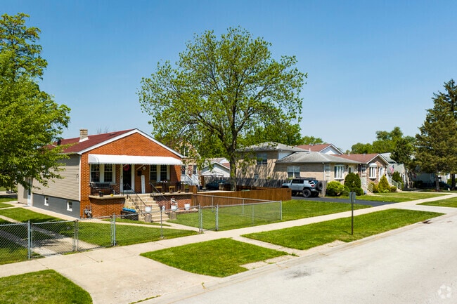 Rows of brick ranchers and bungalows can be found on the wide streets of Stone Park.
