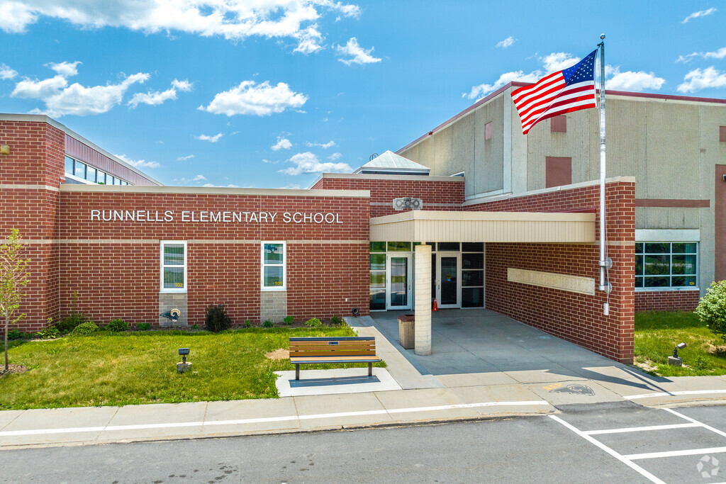 Runnells Elementary School serves the town of Runnells and the surrounding countryside.