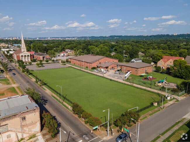 R.C. Hemphill Elementary School offers a sports field for students.