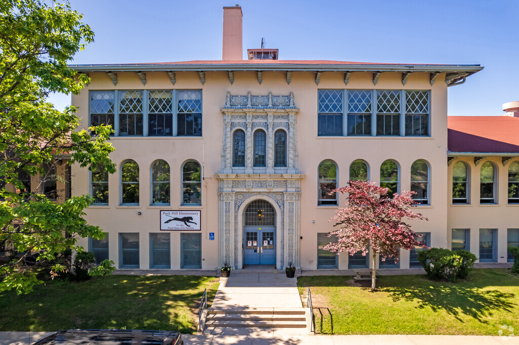 Grand entrance to the school