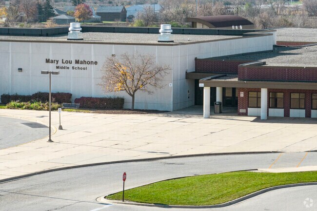 Mahone Middle School welcomes students from the surrounding Kenosha area to its modern facilit.
