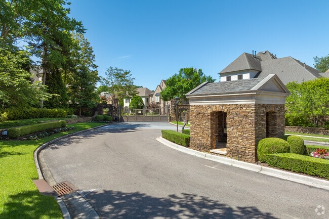 In Poplar Pines, the streets of gated neighborhoods are lined with larger French country-style homes.