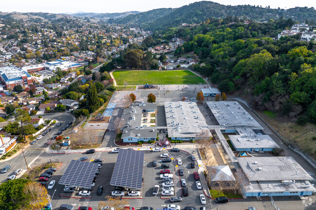Soaring above Stewart Elementary School, where learning takes flight.