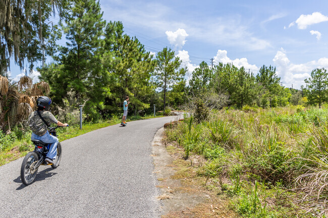 Sugarhill residents can ride the rail trails that run through nearby Depot Park.