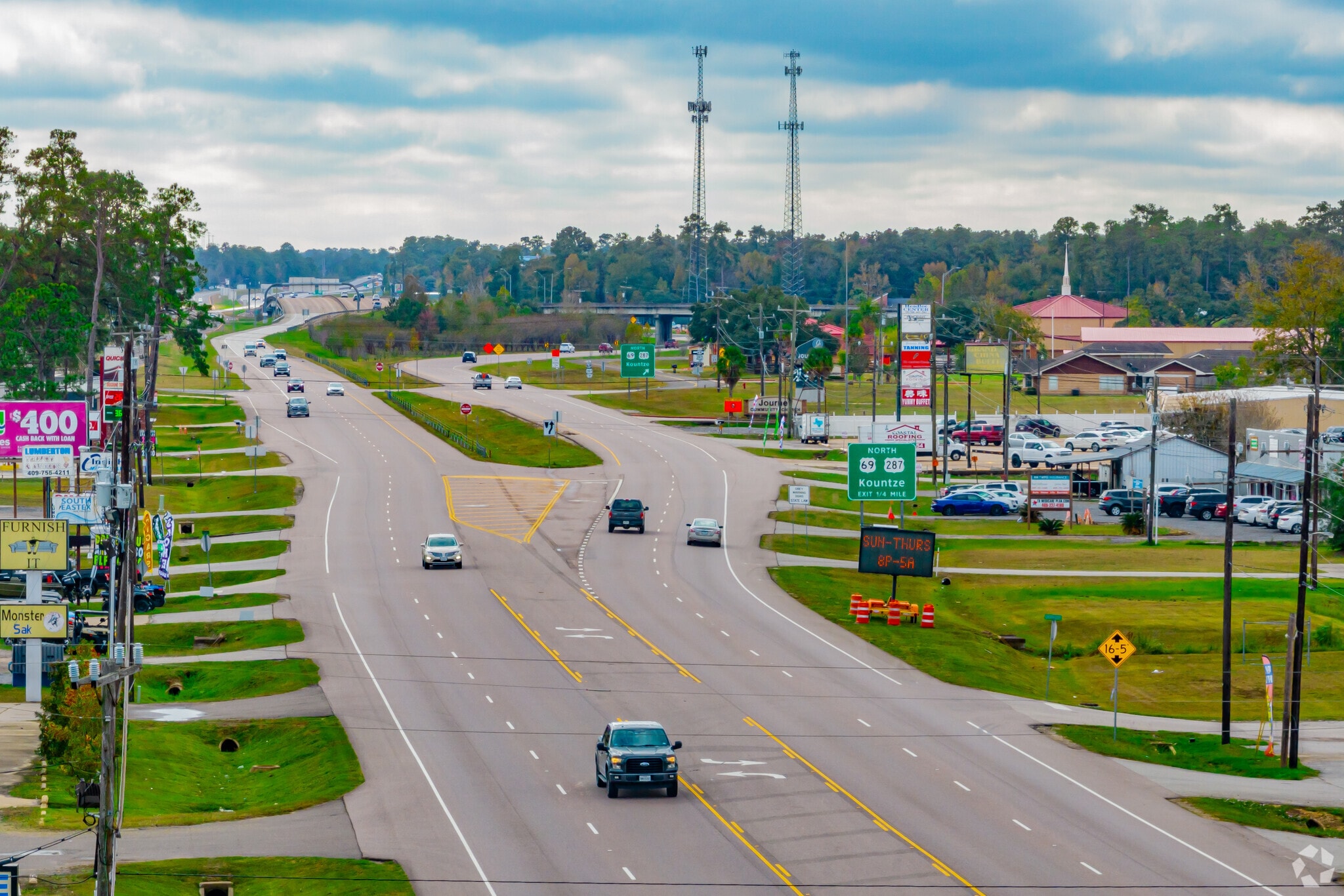 Highway 96 in Lumberton leads to the city of Beaumont, which is about 12 miles away.