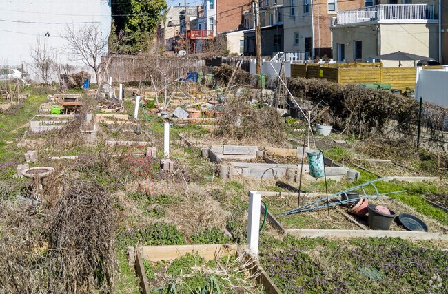 Barclay residents can test their green thumbs at one of the neighborhood's community gardens.