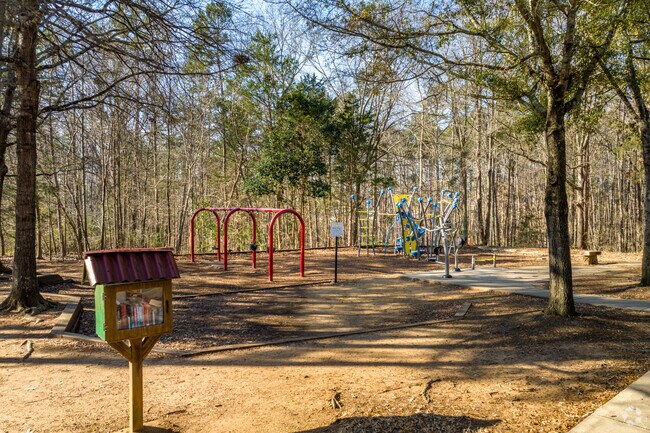 The lending library and playground at James Boyce Park
