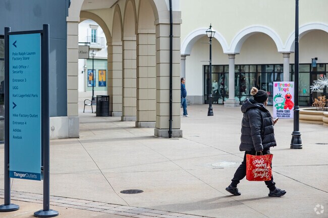 Great retail shopping at Tanger Outlets is just minutes from Wyandanch.