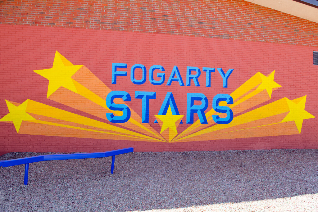 School spirit on display at Mary E Fogarty Elementary in Lower South Providence, RI.