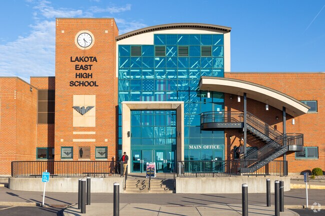 Lakota East High School has a modern school building that is one of the best in the area.