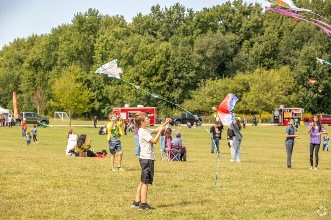 Families gather for DeKalb Kite Fest on breezy autumn weekends.