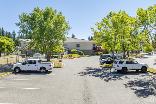 Plenty of parking available for staff and parents at Crownhill Elementary School.