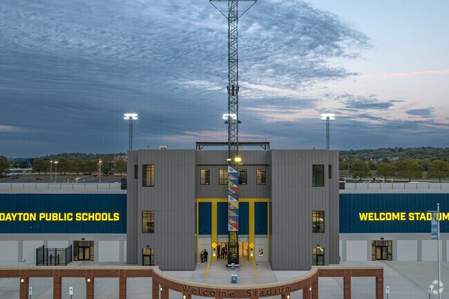 The Welcome Stadium, located in Carillon, is a multi-purpose stadium owned by Dayton.