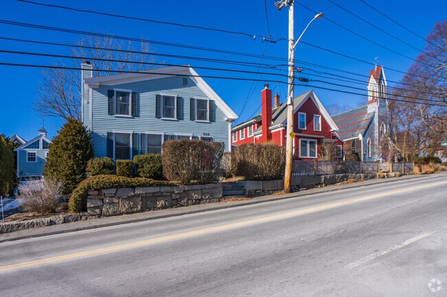 Many homes in West Gloucester encompass the New Englander style with steep and angled roofs.