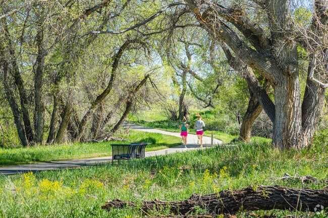 The Cherry Creek Trail winds its way through Stroh Ranch, offering numerous stunning views.