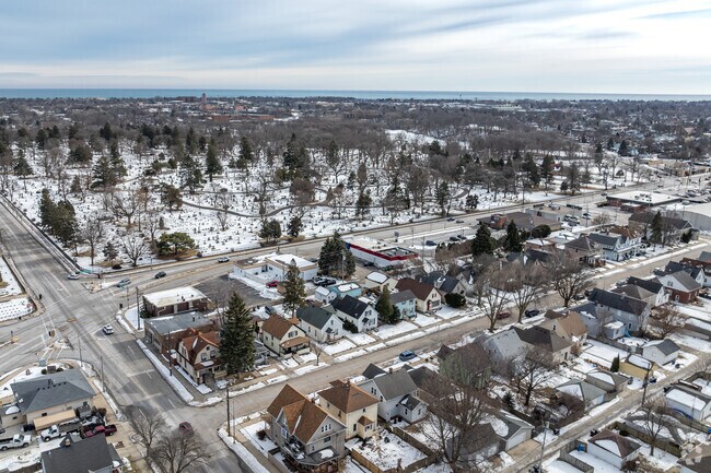 Maple Grove is settled next to Holy Cross and Graceland Cemeteries.