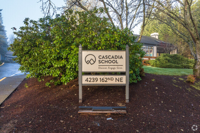 Cascadia School signage.