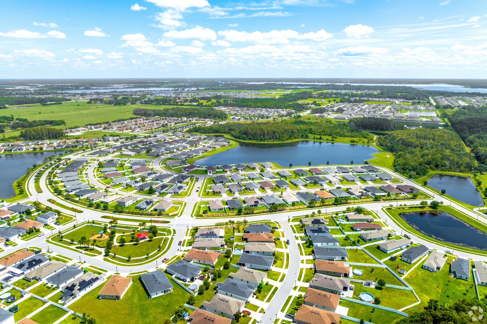 Gramercy Farms is a masterplanned community that offers new homes with lavish amenities.