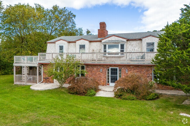 Eclectic homes in South Westport may include brick facades.