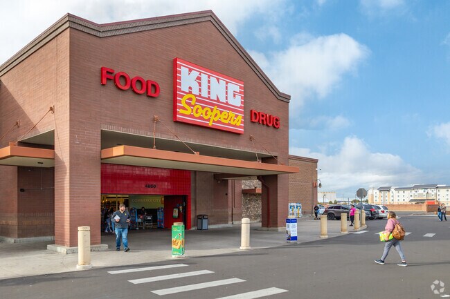 Residents can shop for groceries at King Soopers near Adams City.