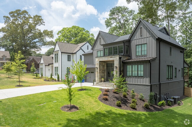 Rows of beautiful newly built homes line the streets of North Druid Hills.